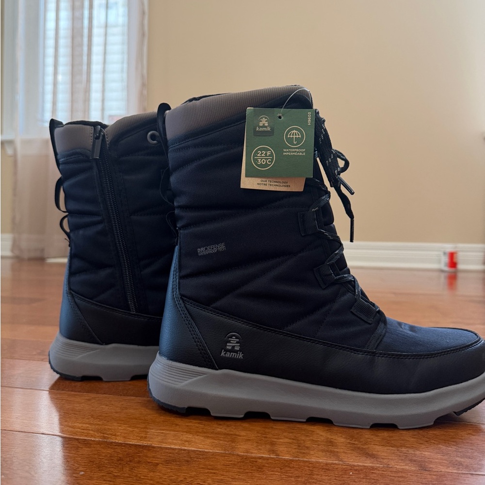 Kamik Black and Gray Insulated Boots